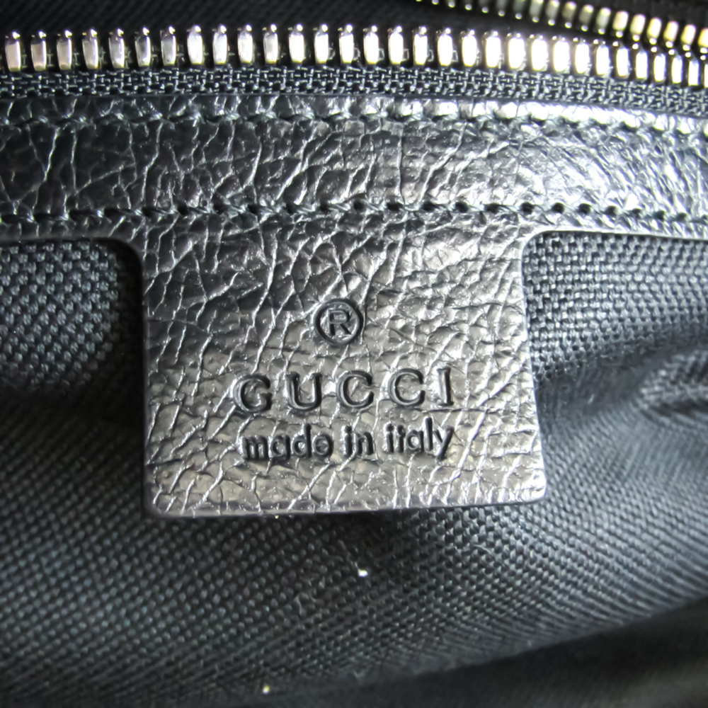 Gucci 587866 Unisex Leather Boston Bag,Handbag,Shoulder Bag Black - Picture 9 of 12